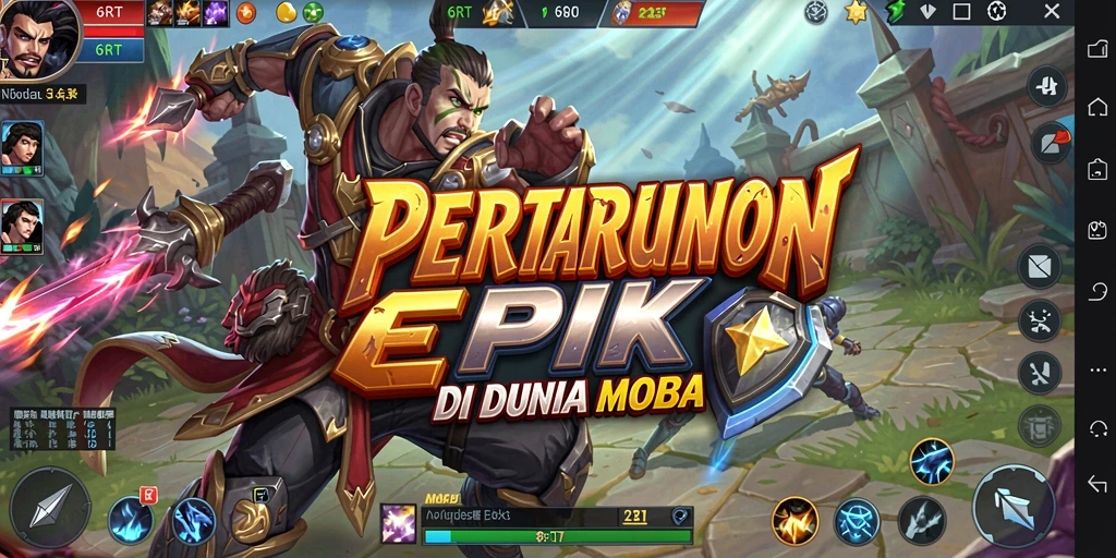 Tampilan screenshot gameplay 6RT dengan pertempuran seru di medan perang.