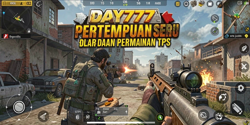 Tangkapan layar yang menunjukkan aksi mendebarkan di DAY777, menampilkan gameplay TPS yang intens.
