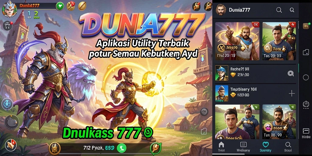 Tampilan antarmuka DUNIA777 yang sederhana dan efisien.