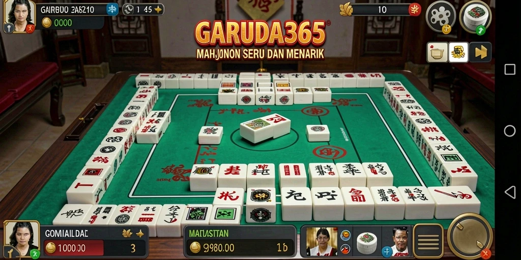 Screenshot gameplay Mahjong GARUDA365 yang menakjubkan.