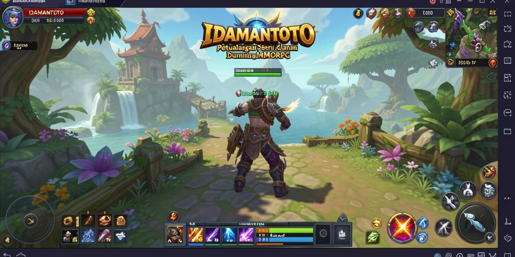 Screenshot gameplay IDAMANTOTO menampilkan aksi seru dalam dunia MMORPG.