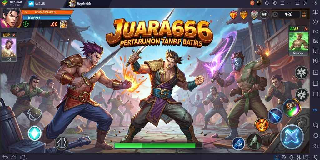 Screenshot JUARA666 menampilkan pertarungan seru dengan efek visual yang menakjubkan.