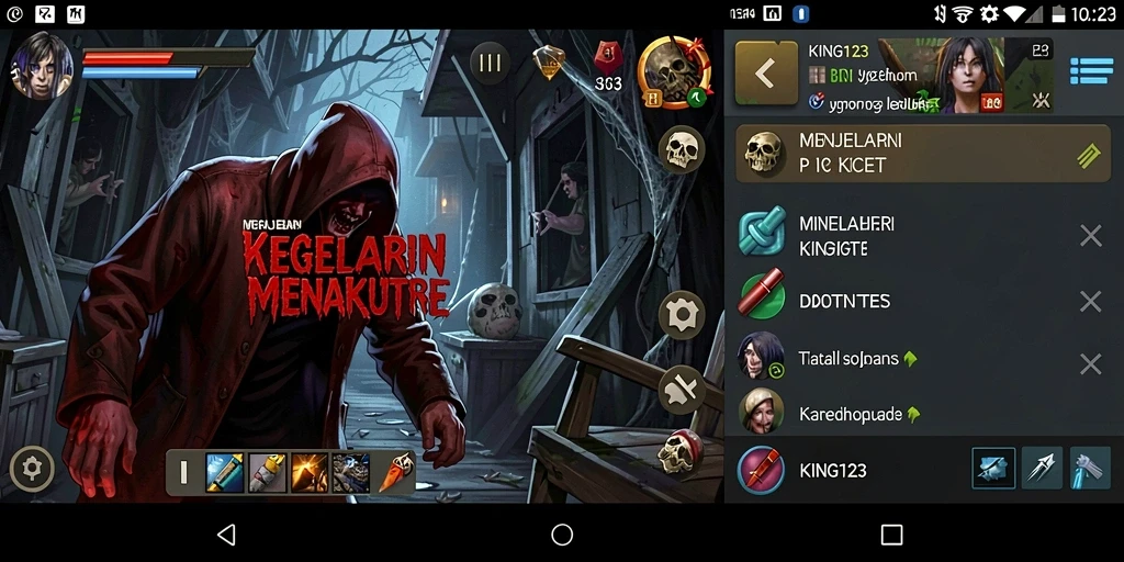 Tangkapan layar menampilkan gameplay menegangkan dari KING123 dengan suasana Horror yang mencekam.