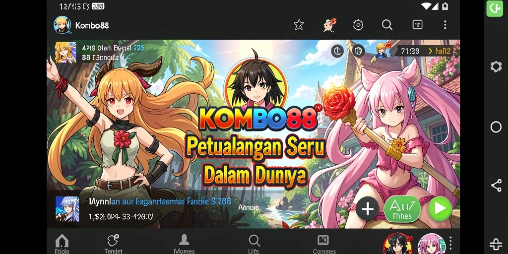 Tampilan gameplay KOMBO88 yang menarik dan penuh warna.