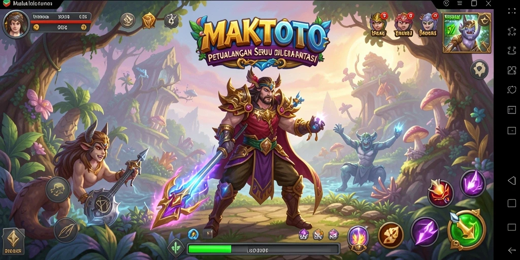 Tangkapan layar MAKTOTO menampilkan aksi petualangan yang mendebarkan.