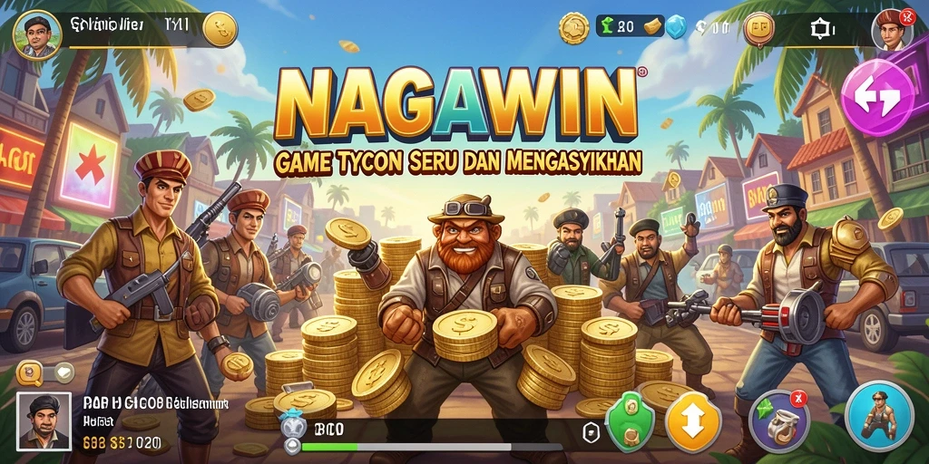 Gameplay Tycoon yang seru dan menantang di NAGAWIN.