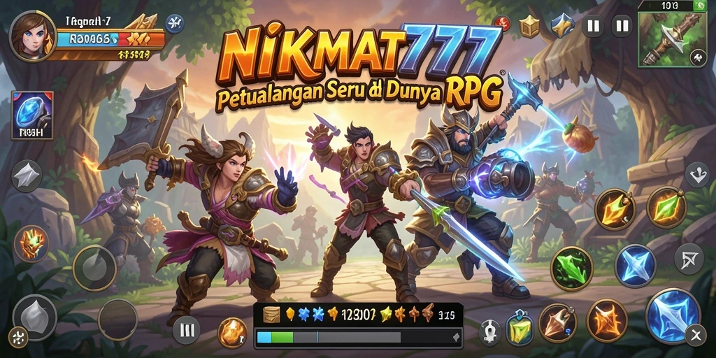 Tampilan gameplay menarik dari NIKMAT777 di dunia RPG.