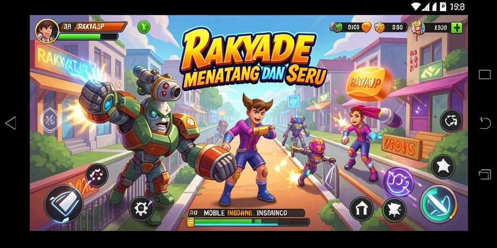 Tampilan gameplay RAKYATJP yang menantang dan penuh warna.
