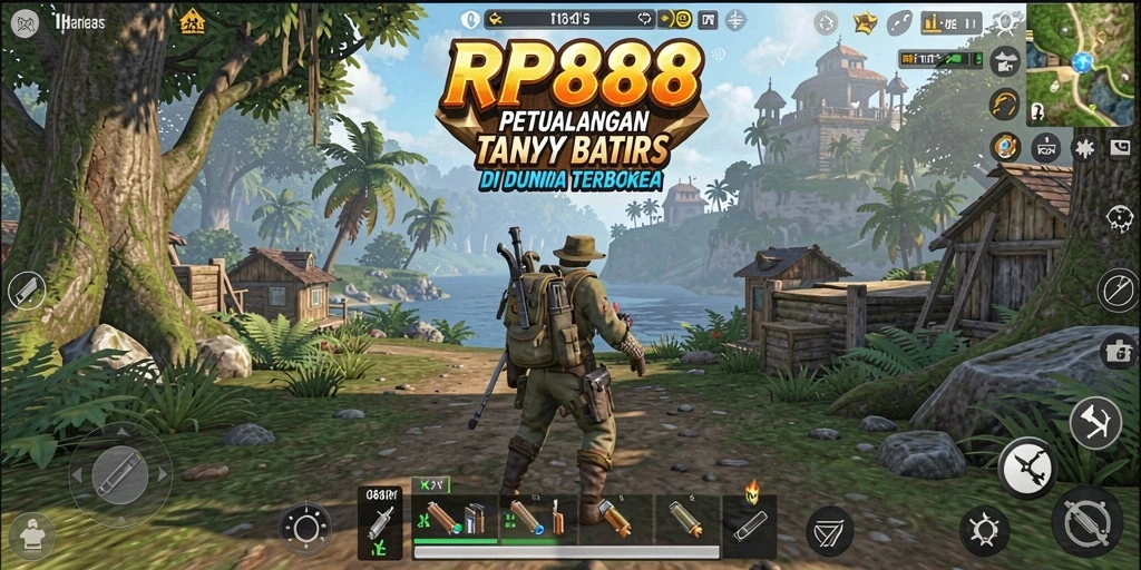 Tampilan gameplay seru dalam dunia terbuka RP888.