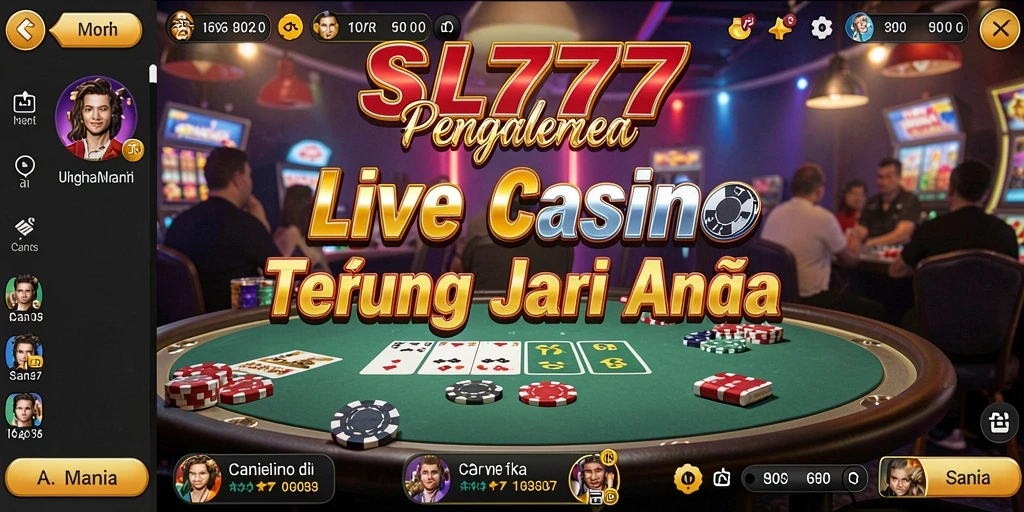 Tampilan utama gameplay Live Casino di SL777 yang seru dan interaktif.
