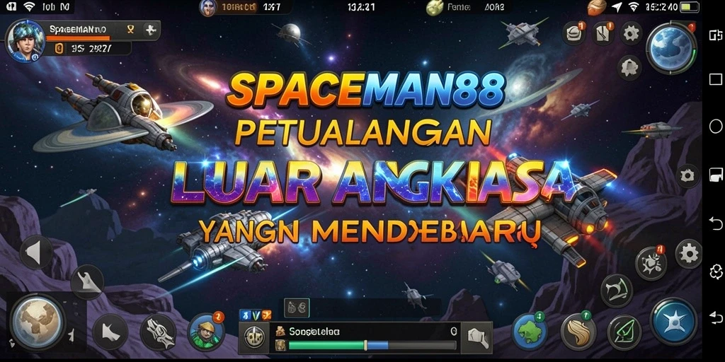 Tangkapan layar SPACEMAN88 menunjukkan aksi seru di luar angkasa.