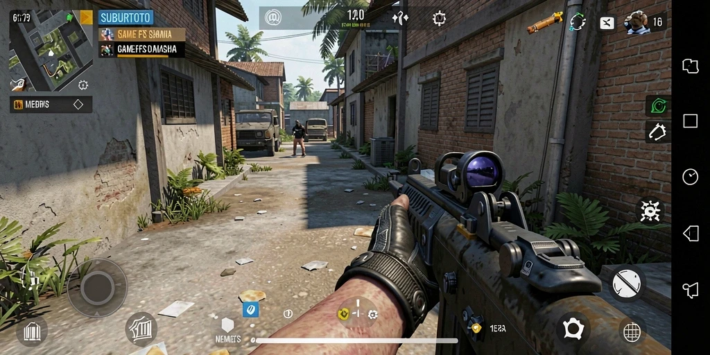 Gameplay mendebarkan SUBURTOTO dengan aksi tembak menembak yang intens.