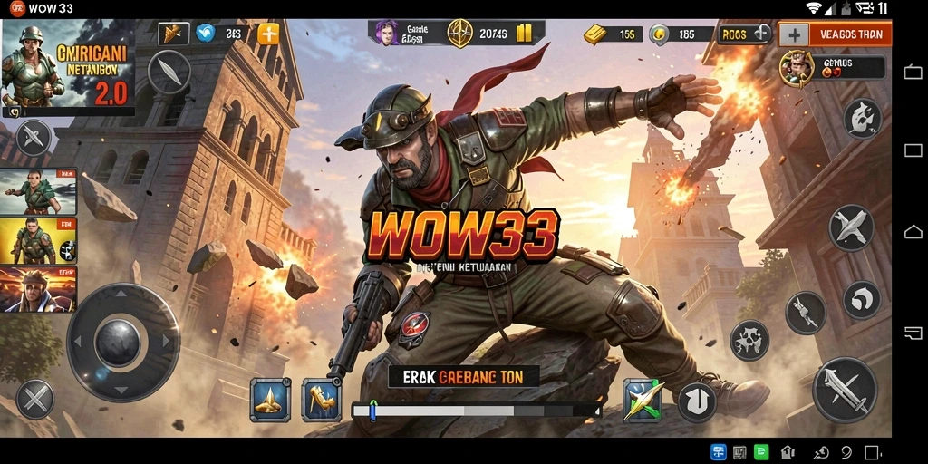 Gameplay WOW33 yang seru dan penuh aksi.